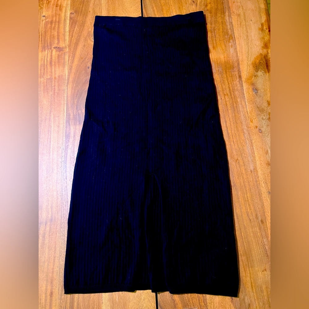 free people front slit knit skirt